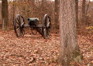 a-civil-war-cannon-in-the-fall-at-gettysburg